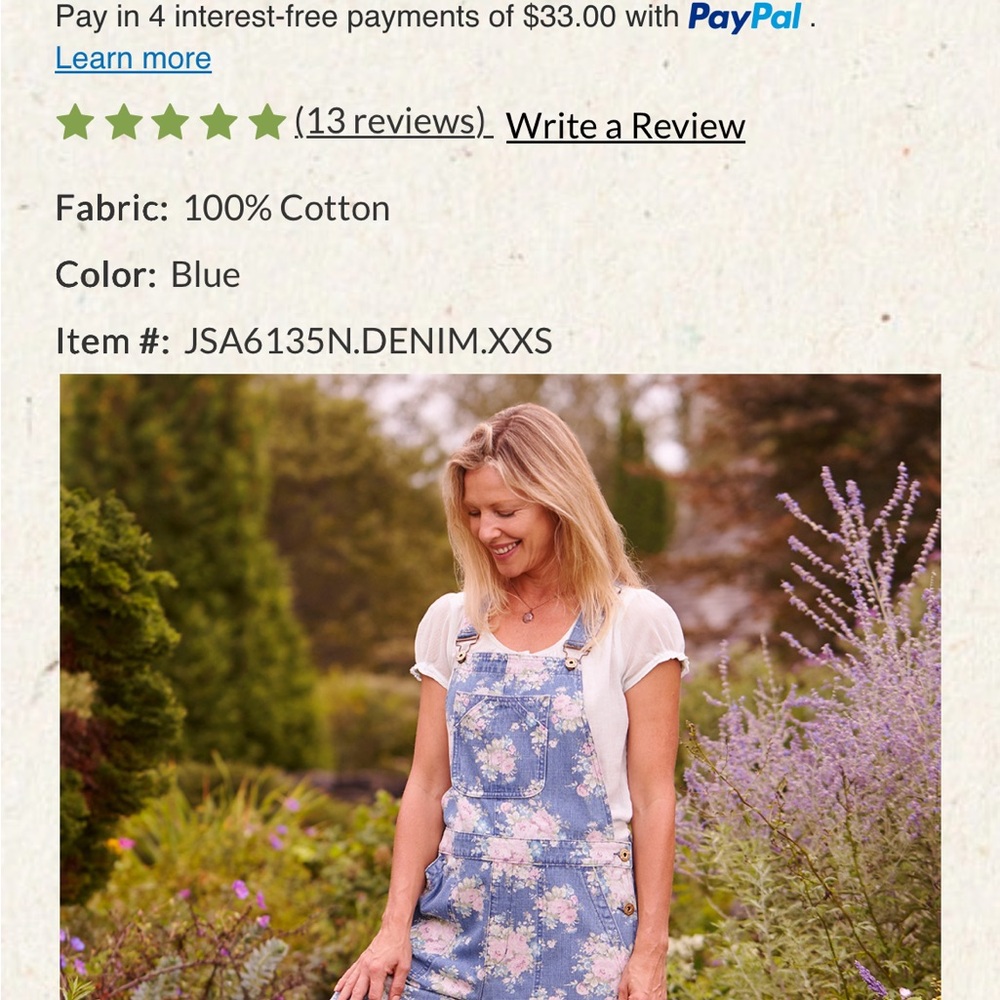 April Cornell Cottage Denim Overalls